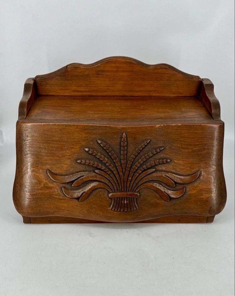 Rare Vintage 1983 Enkeboll Designs Hardwood Breadbox – Farmhouse Kitchen Collect